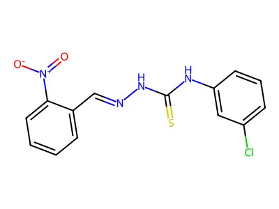 1-(3-Chlorophenyl)-3-[(2-nitrophenyl)methylideneamino]thiourea structure
