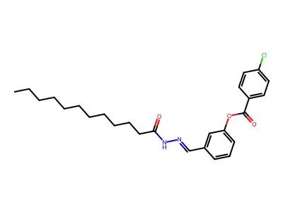 [3-[(Dodecanoylhydrazinylidene)methyl]phenyl] 4-chlorobenzoate structure