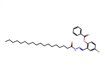 [4-Bromo-2-[(octadecanoylhydrazinylidene)methyl]phenyl] benzoate structure