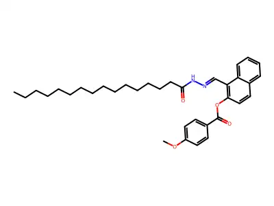[1-[(Hexadecanoylhydrazinylidene)methyl]naphthalen-2-yl] 4-methoxybenzoate structure