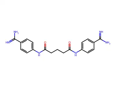 N1,N5-Bis[4-(aminoiminomethyl)phenyl]pentanediamide structure