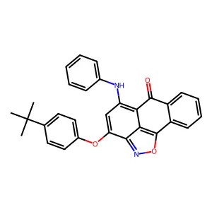 3-(4-tert-Butyl-phenoxy)-5-phenylamino-anthra[1,9-cd]isoxazol-6-one structure