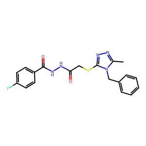 N'-[2-[(4-benzyl-5-methyl-1,2,4-triazol-3-yl)sulfanyl]acetyl]-4-fluorobenzohydrazide structure