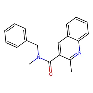 N-benzyl-N,2-dimethylquinoline-3-carboxamide structure