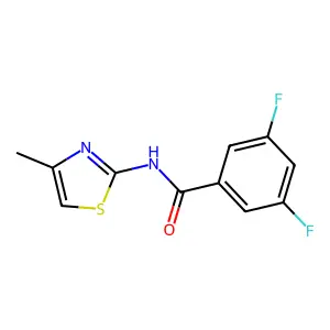 3,5-difluoro-N-(4-methyl-1,3-thiazol-2-yl)benzamide structure