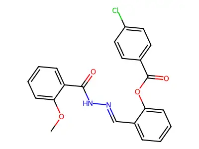 [2-[[(2-Methoxybenzoyl)hydrazinylidene]methyl]phenyl] 4-chlorobenzoate structure