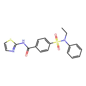 4-[ethyl(phenyl)sulfamoyl]-N-(1,3-thiazol-2-yl)benzamide structure