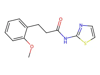 3-(2-methoxyphenyl)-N-(1,3-thiazol-2-yl)propanamide structure
