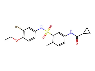 N-[3-[(3-bromo-4-ethoxyphenyl)sulfamoyl]-4-methylphenyl]cyclopropanecarboxamide structure