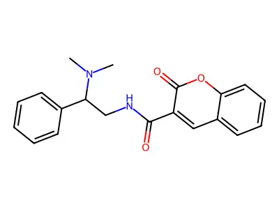 N-[2-(dimethylamino)-2-phenylethyl]-2-oxo-2H-chromene-3-carboxamide structure