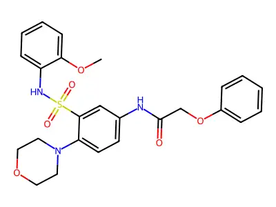 N-[3-[(2-methoxyphenyl)sulfamoyl]-4-morpholin-4-ylphenyl]-2-phenoxyacetamide structure