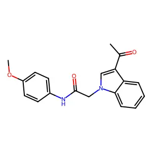 2-(3-Acetyl-indol-1-yl)-N-(4-methoxy-phenyl)-acetamide structure