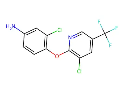 3-Chloro-4-{[3-chloro-5-(trifluoromethyl)-2-pyridinyl]oxy}aniline structure