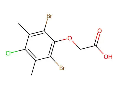 (2,6-Dibromo-4-chloro-3,5-dimethylphenoxy)acetic acid structure