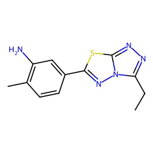 5-(3-Ethyl-[1,2,4]triazolo[3,4-b][1,3,4]thiadiazol-6-yl)-2-methylaniline structure