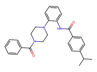 N-[2-(4-benzoylpiperazin-1-yl)phenyl]-4-propan-2-ylbenzamide structure