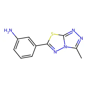 3-(3-Methyl-[1,2,4]triazolo[3,4-b][1,3,4]thiadiazol-6-yl)aniline structure