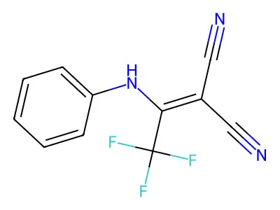 2-(2,2,2-Trifluoro-1-phenylamino-ethylidene)-malononitrile structure