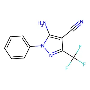 1-Phenyl-3-trifluoromethyl-4-cyano-5-aminopyrazole structure