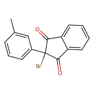 2-Bromo-2-(3-methylphenyl)-1H-indene-1,3(2H)-dione structure