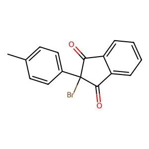 1H-Indene-1,3(2H)-dione, 2-bromo-2-(4-methylphenyl)- structure