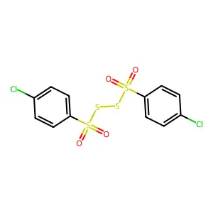 1,4-Bis(4-chlorophenyl)tetrasulfane 1,1,4,4-tetraoxide structure