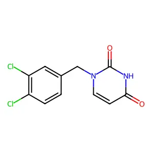 2,4(1H,3H)-Pyrimidinedione, 1-((3,4-dichlorophenyl)methyl)- structure