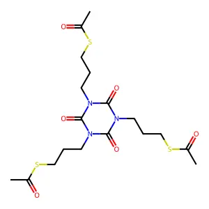 Tris(3-(acetylthio)propyl) isocyanurate structure