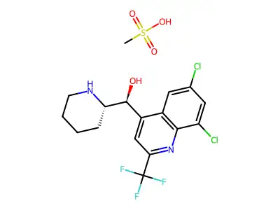 C16H17Cl2F3N2O.CH4O3S.1/2H2O structure