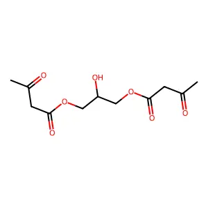 Butanoic acid, 3-oxo-, 2-hydroxy-1,3-propanediyl ester structure