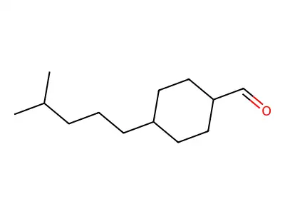 4-(4-Methylpentyl)cyclohexanecarbaldehyde structure