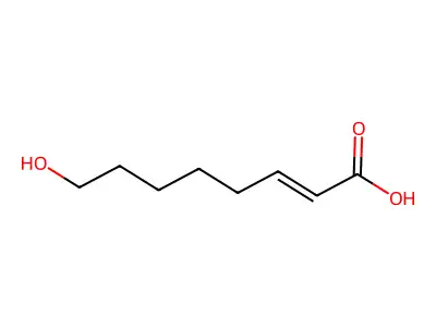 8-Hydroxyoct-2-enoic acid structure