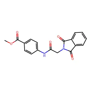 methyl 4-{[(1,3-dioxo-1,3-dihydro-2H-isoindol-2-yl)acetyl]amino}benzoate structure