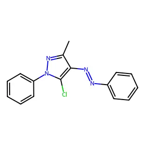 1H-Pyrazole, 5-chloro-3-methyl-1-phenyl-4-(phenylazo)- structure