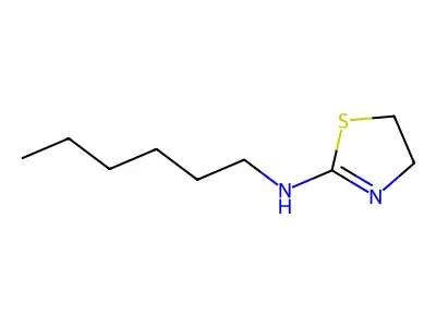 N-hexyl-4,5-dihydro-1,3-thiazol-2-amine structure