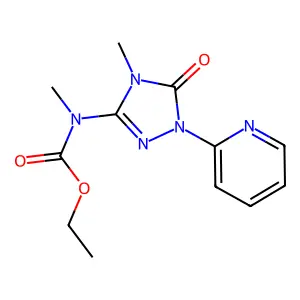 ethyl N-methyl-N-(4-methyl-5-oxo-1-pyridin-2-yl-1,2,4-triazol-3-yl)carbamate structure