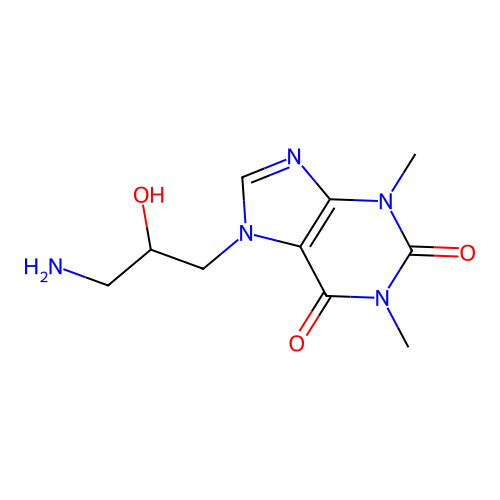 7-(3-Amino-2-hydroxypropyl)-1,3-dimethyl-1,3,7-trihydropurine-2,6-dione structure