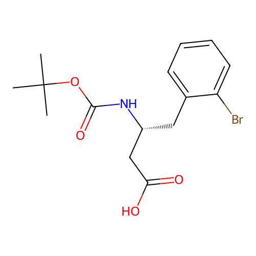 Boc-(R)-3-amino-4-(2-bromo-phenyl)-butyric acid structure