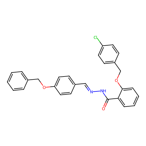 N'-(4-(Benzyloxy)benzylidene)-2-((4-chlorobenzyl)oxy)benzohydrazide structure
