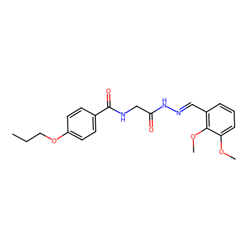 N-(2-(2-(2,3-Dimethoxybenzylidene)hydrazino)-2-oxoethyl)-4-propoxybenzamide structure
