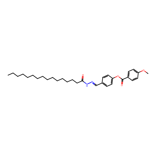 [4-[(Hexadecanoylhydrazinylidene)methyl]phenyl] 4-methoxybenzoate structure