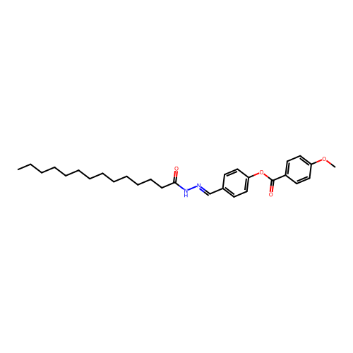 [4-[(Tetradecanoylhydrazinylidene)methyl]phenyl] 4-methoxybenzoate structure