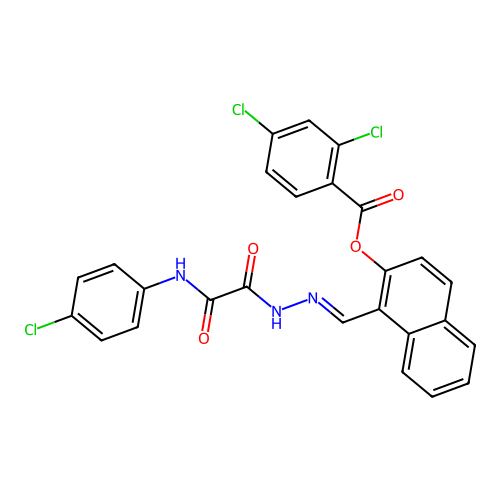 1-(2-((4-Chloroanilino)(oxo)AC)carbohydrazonoyl)-2-naphthyl 2,4-dichlorobenzoate structure