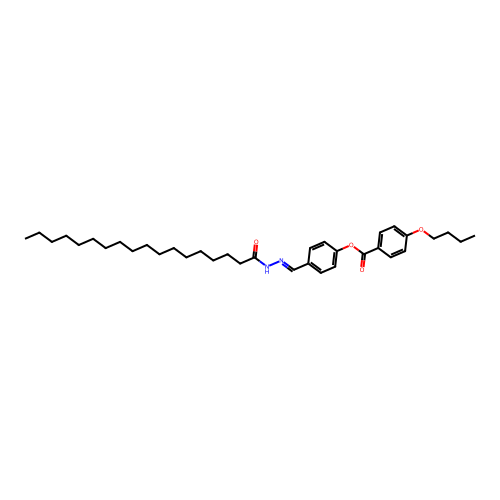 [4-[(Octadecanoylhydrazinylidene)methyl]phenyl] 4-butoxybenzoate structure