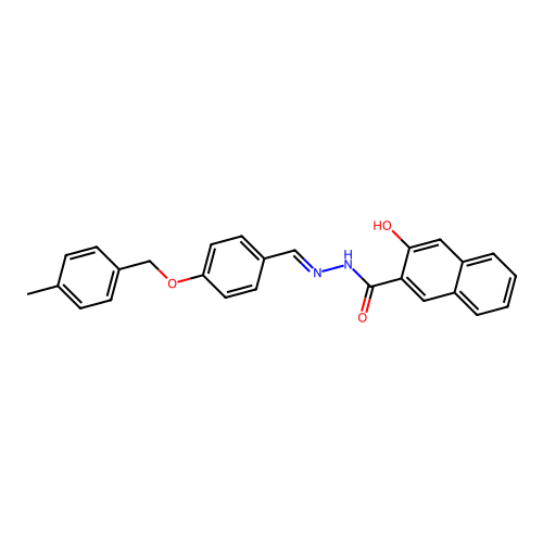 3-Hydroxy-N'-(4-((4-methylbenzyl)oxy)benzylidene)-2-naphthohydrazide structure