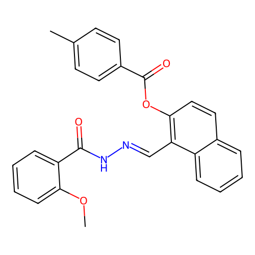1-(2-(2-Methoxybenzoyl)carbohydrazonoyl)-2-naphthyl 4-methylbenzoate structure