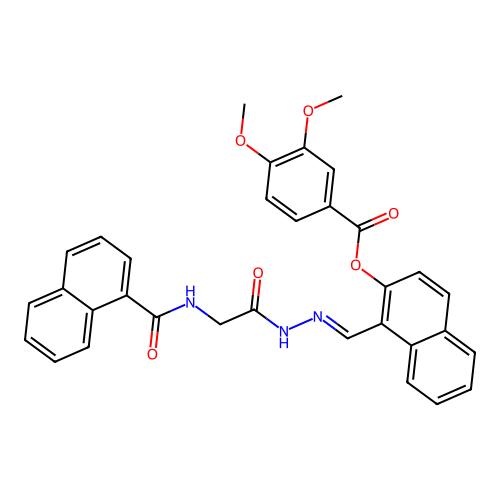 1-(2-((1-Naphthoylamino)AC)carbohydrazonoyl)-2-naphthyl 3,4-dimethoxybenzoate structure