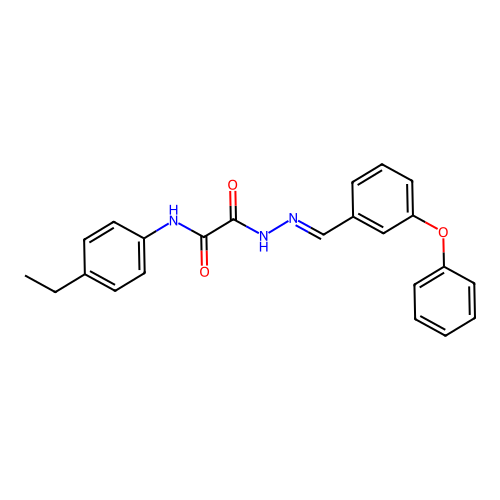 N-(4-Ethylphenyl)-2-oxo-2-(2-(3-phenoxybenzylidene)hydrazino)acetamide structure