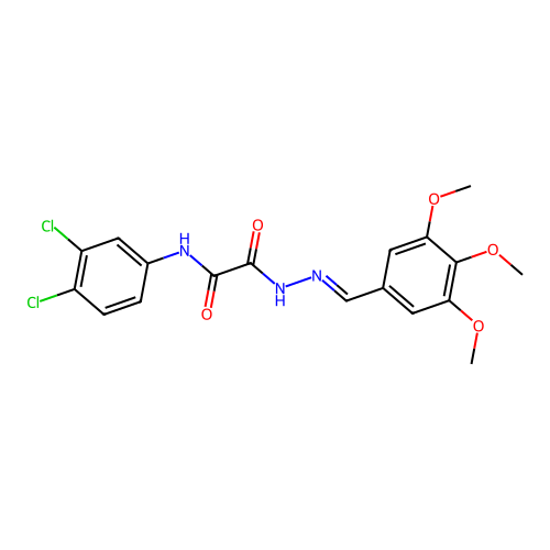 N-(3,4-Dichloro-PH)-2-oxo-2-(2-(3,4,5-trimethoxybenzylidene)hydrazino)acetamide structure
