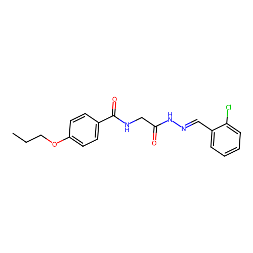 N-(2-(2-(2-Chlorobenzylidene)hydrazino)-2-oxoethyl)-4-propoxybenzamide structure